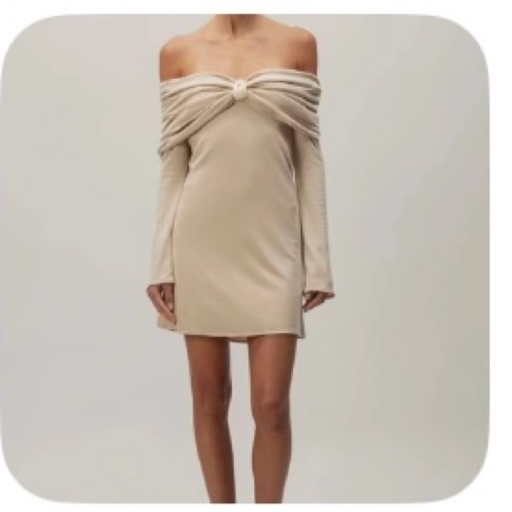 Baobab Collection Off-Shoulder Beige Dress